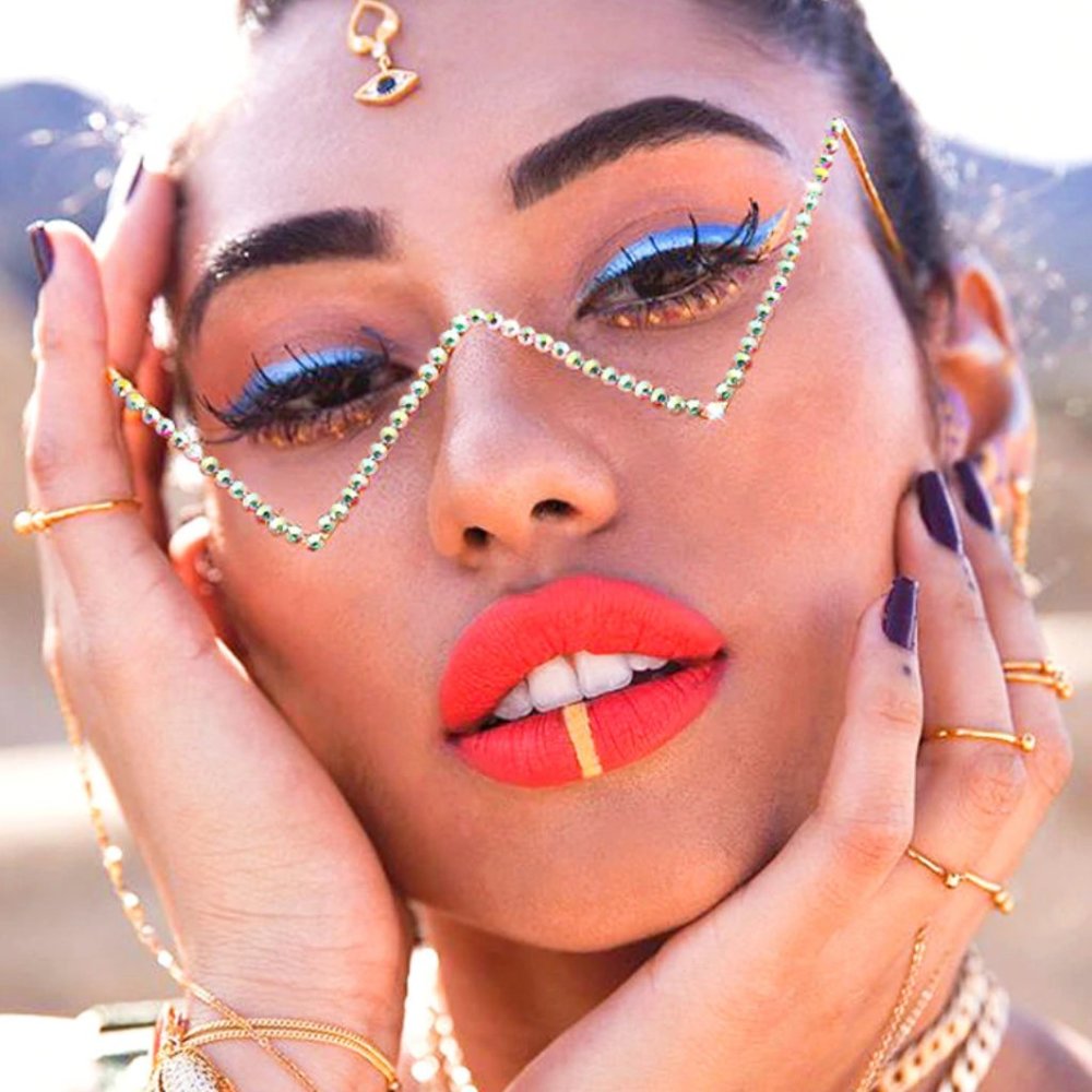 Lensless Pyramid Rhinestone Frames - Picture 4 of 5